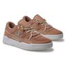 Sneaker DC SHOES "Construct", Gr. 6,5(37,5), braun (tan), 54.6% Leder, 20.9% Synthetikmaterial, 25.5% Polyester, Schuhe