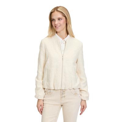 Jackenblazer CARTOON "Cartoon Blouson mit Eingrifftaschen", Damen, Gr. 42, beige, Obermaterial: 94% Baumwolle, 6% Polyester. Futter: 100% Acetat., modisch, loose fit normal, Rundhals, Langarm, Blazer, Material Image
