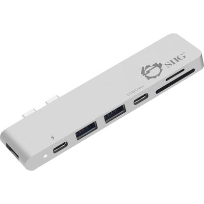 Siig Thunderbolt 3 Usb-C Hub Hdmi With Card Reader & Pd Adapter - Silver