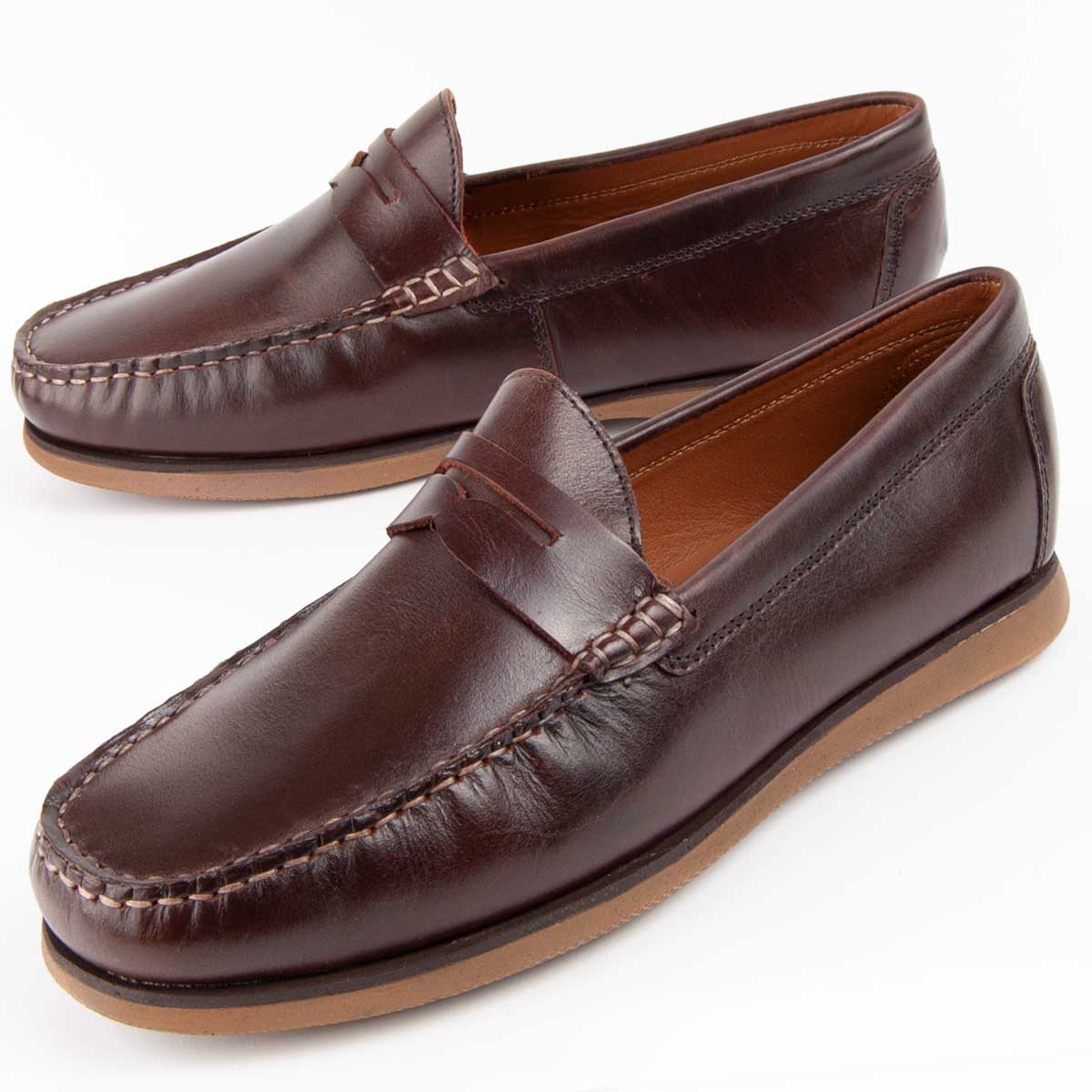 Purapiel Mokassin Mocca7 Braun 41