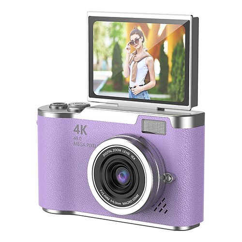 HD Digitalkameras 4K 1080P einfach zu bedienen drehbarer 2,4 LCD-Bildschirm CCD-Kamera Valentinstagsgeschenk