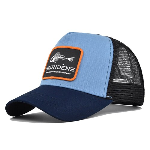 Herren Cap Basecap Sonnenhut Kappe Mesh-Kappe Schwarz Blau Baumwolle Einstellbar Modisch Freizeitskleidung Festival Fische Lässig / Alltäglich Image