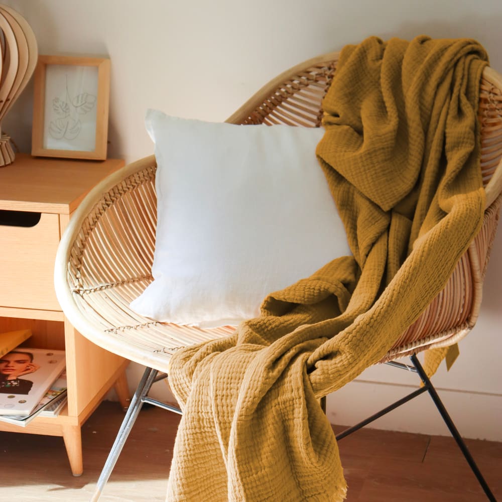 Plaid en gaze de coton Rhum 110x170cm