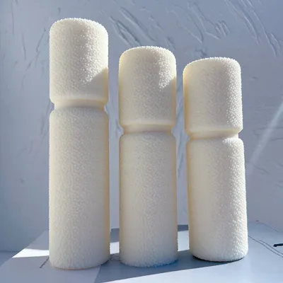 Cylindrical Tall Bubble Pillar Candle Mold Aesthetic Twist Silicone Mould Geometric Bubbles Soy Wax Mold