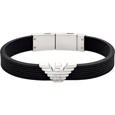Emporio Armani Armband Silikon, Edelstahl One Size Herren Image