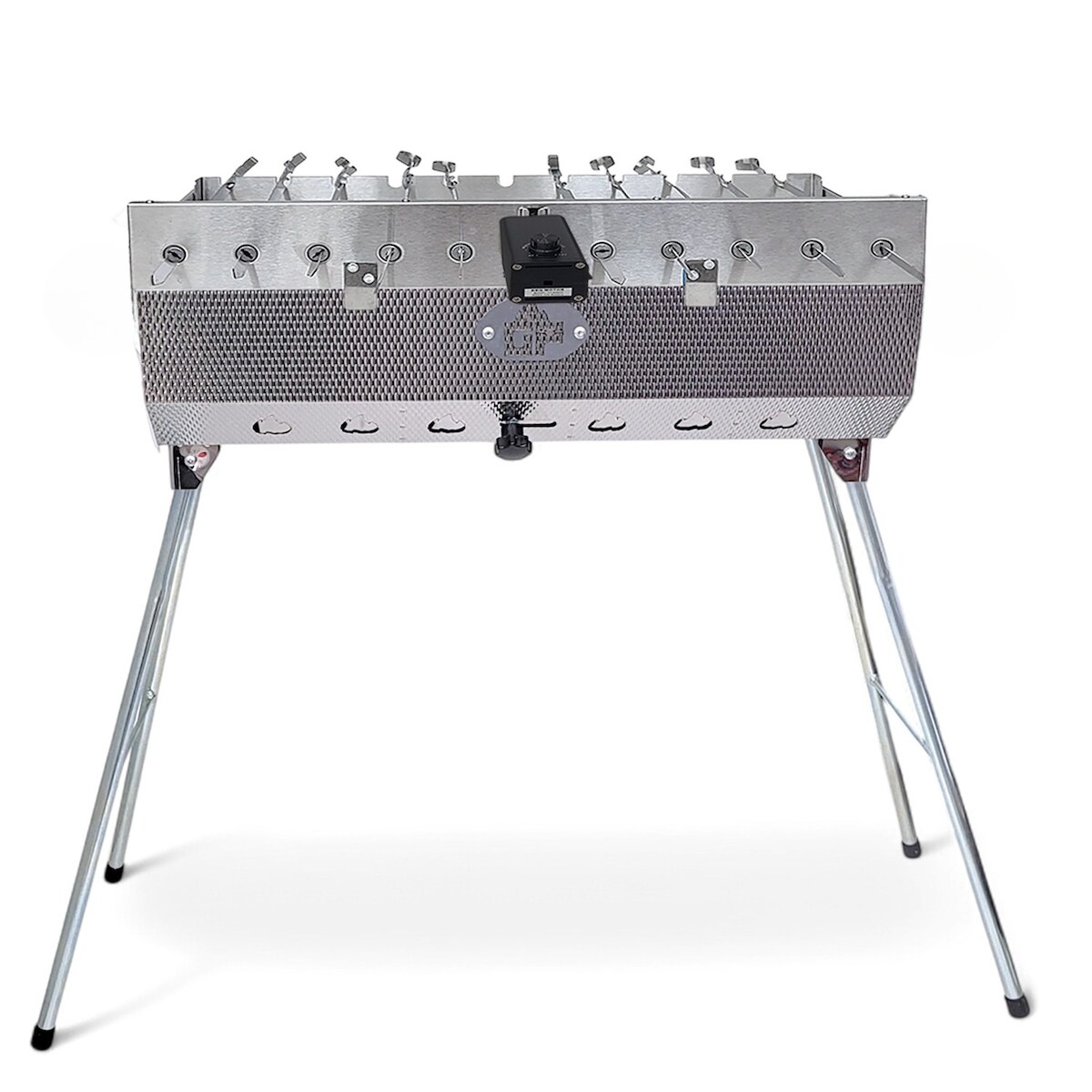 Grillpeter Mangal Set Taschkent 11er Drehspieß 230V Motor Spieße Image