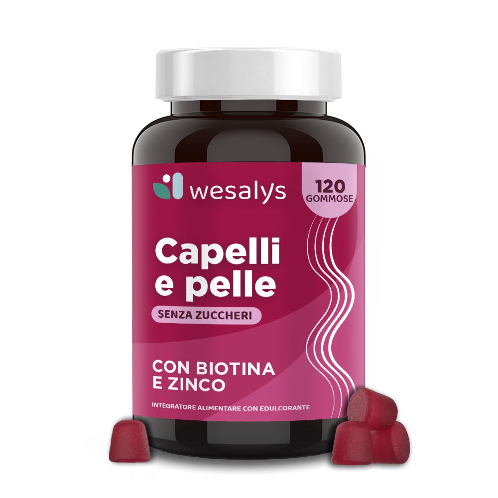 Integratore Capelli e Pelle di WESALYS® in pratiche Caramelle Gommose