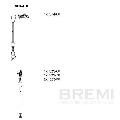BREMI Zündleitungssatz 300/478 Universal Image