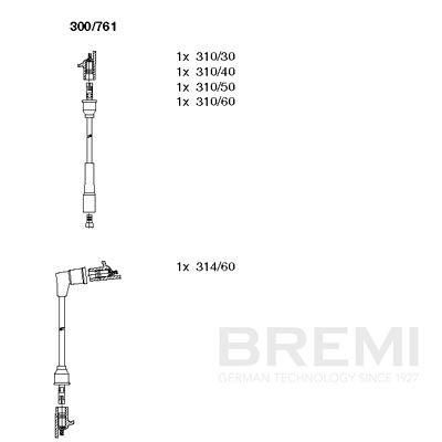 BREMI Zündleitungssatz 300/761 Universal Image
