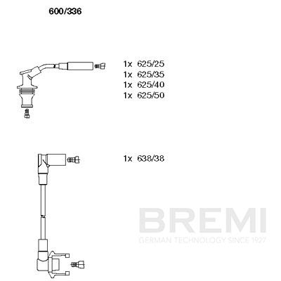 BREMI Zündleitungssatz 600/336 Universal Image