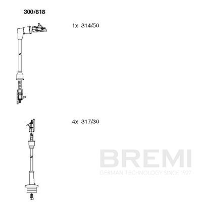 BREMI Zündleitungssatz 300/818 Universal Image