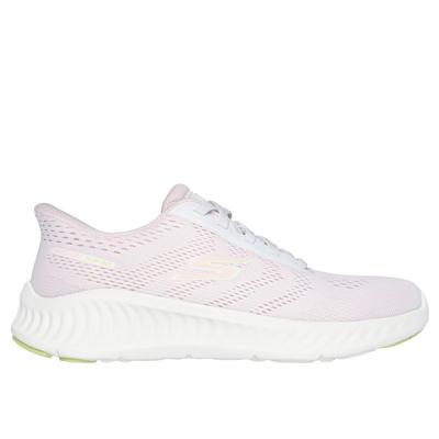 Skechers Women's Slip-ins: GO WALK Now - Khloe Sneaker | Size 7.0 | White/Pink | Textile/Synthetic | Vegan | Machine Washable