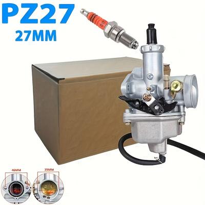 TEMU High-performance Pz27 27mm Aluminum Motorcycle Carburetor For Cg 125cc/150cc/200cc Atv Engines - Manual Throttle, & Lightweight Design With