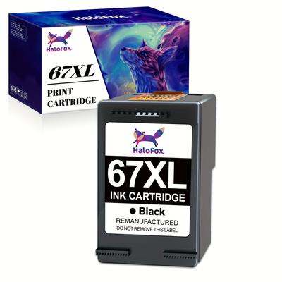 TEMU 1x Black 67xl Ink Cartridges For 67 Xl 6052 6055 6058 6075 Pro 6452 6455