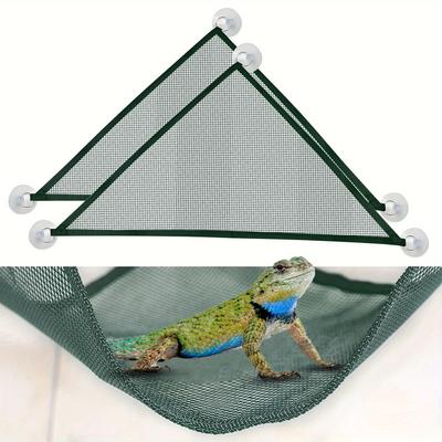 TEMU 2pcs Bearded Dragon & Hammocks - Breathable Mesh, Detachable, Ideal For Large & Small Lizards And Snakes, , Reptile