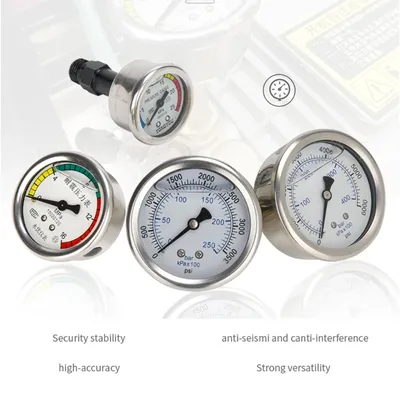 Pressure Washer Gauge with M14 Quick Connect Pressure Gauge for High Pressure Washer Car Wash- Machine Pump