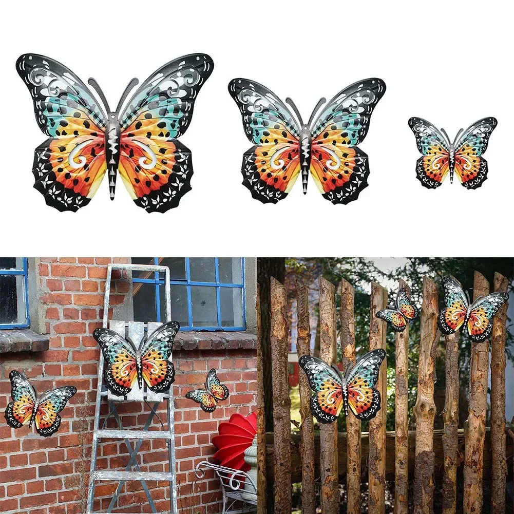 Papillon en métal extérieur grand mur décor à la maison beauté papillon sur le mur clôture hangar mur jardin décor pour bureau jardin Patio