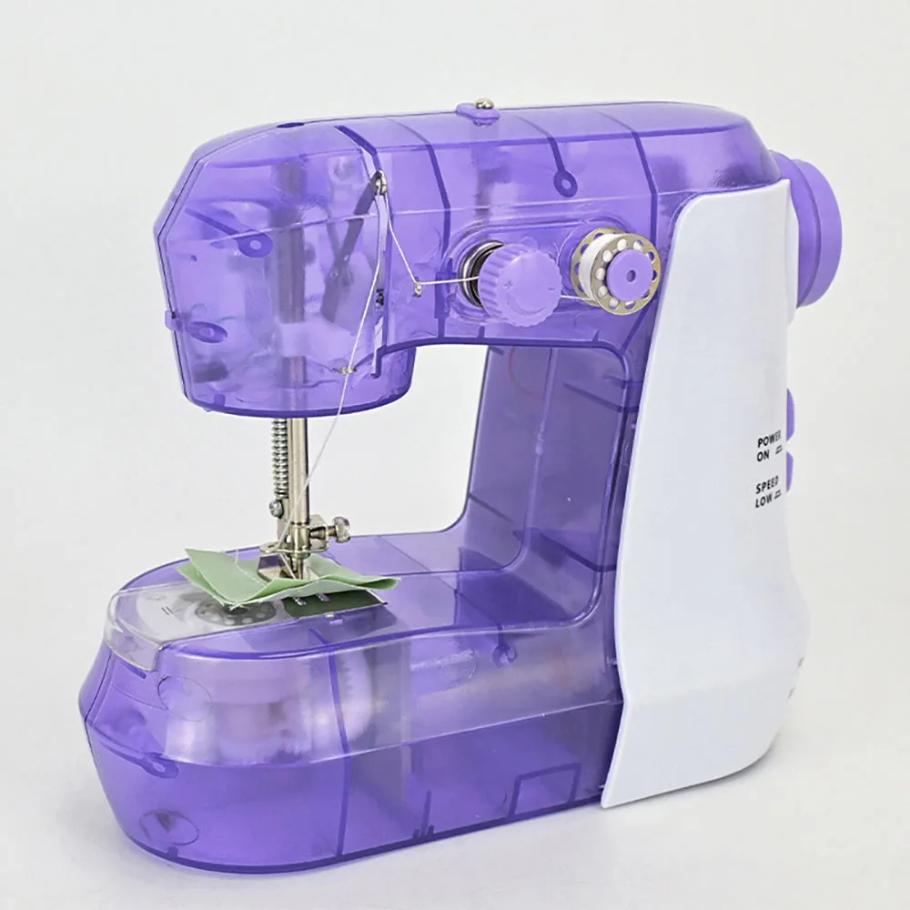 Machines à coudre électriques portables Machine à coudre domestique avec contrôle de la lumière et de la vitesse pour débutant bricolage accessoires de couture à domicile