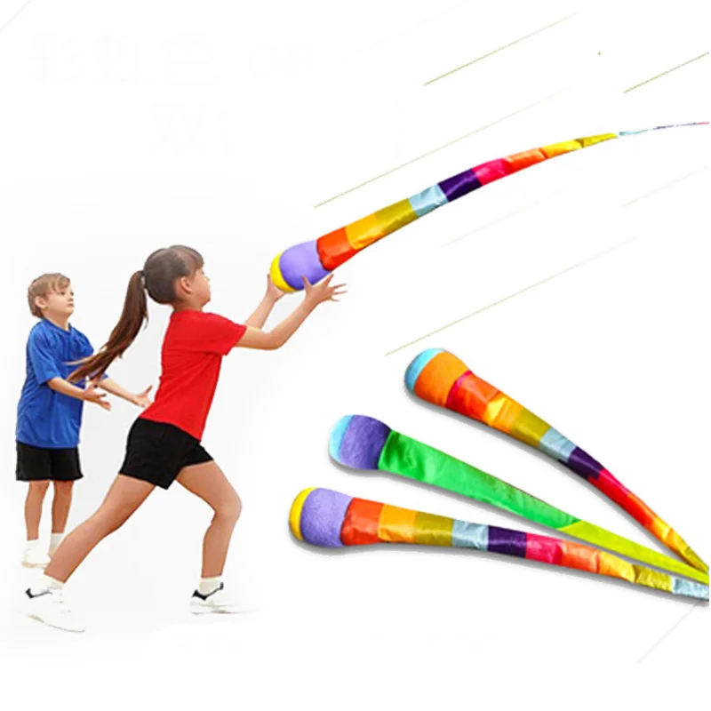 Lancer et attraper une balle avec queue arc-en-ciel, aire de jeux, jeux de plein air pour enfants, école maternelle, jouets mentaires oriels