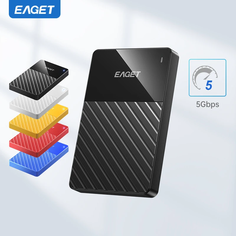 Eaget-Disque dur externe portable, SATA, HDD, USB 3.0, 5Gbps, 1 To, 4 To, 5 To, LED, Compatible avec Samsung, PC, Mac