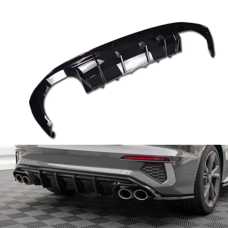Cagoule arrière de Style MAXTON pour Audi A3 s-line S3 berline 8Y 2020 – 2024 (pas pour norme A3) séparateur de diffuseur de pare-chocs de becquet arrière