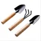 Mini pelle de jardin avec manche en bois, râteau, bêche, ensemble d