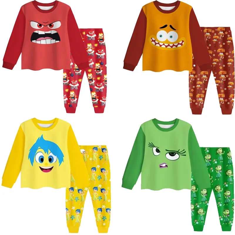 Ensemble de pyjama Disney pour enfants, vêtements de maison pour enfants, vêtements de nuit décontractés pour enfants, vêtements de voyage pour garçons et filles, cadeau mignon imbibé, nouveau, 2