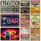 Panneau métallique pour whisky, vin, alcool, marque en étain, affiche de Cocktail pour Bar, Pub,