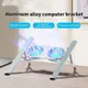 Support d'ordinateur portable pliant, base de refroidissement, portable, délit, bureau, support de tablette, silencieux, touristes, ventilateur, coussin de refroidissement, accessoire pour ordinateur