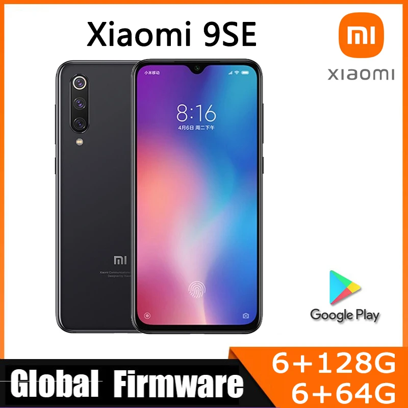 Xiaomi-Smartphone 9 SE, Snapdragon 712, Téléphone portable Android, 48 MP + 20MP, Empreinte digitale, ROM globale, Original