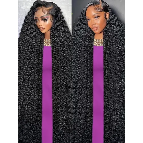 Perruque Lace Front Wig sans colle bouclée naturelle, cheveux humains, Deep Wave, 13x6 HD, 7x5, densité 300, 40 50 pouces, pour femmes