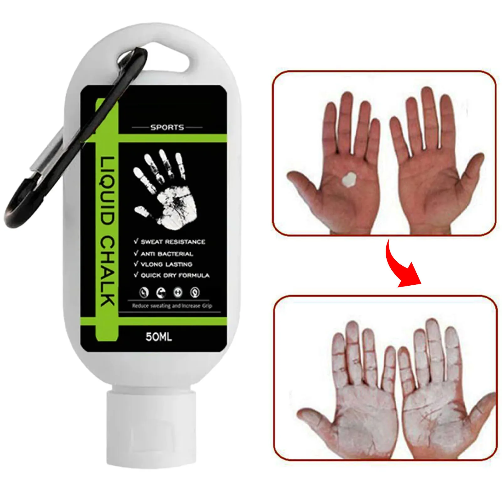 Craie liquide de sport 30/50/100ml, poudre de magnésium, Fitness, haltérophilie, crème antidérapante, poignée, musculation, escalade, sport de gymnastique