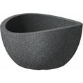 55.367 252/40 Saluto Globe Coppa Fiori di plastica in Granito Nero Diametro 40 cm - Scheurich