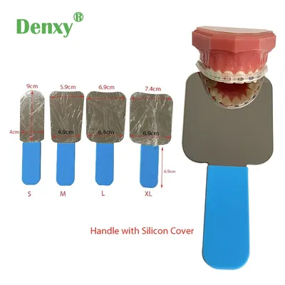4pcs Quality Dental Mirror Photography with handle double side SS Mirror dental photograph mirror