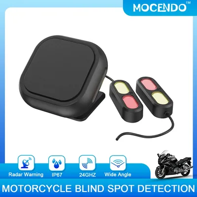 Motorcycle Blind Spot Radar Detection BSD System Auxiliary Millimeter Wave Sensor and Lane Change
