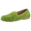 Mokassin GABOR, Damen, Gr. 41, grün (apfelgrün), Ziegenveloursleder, unifarben, klassisch, Schuhe, Slipper, Bequemschuh, Flats mit Best Fitting-Ausstattung