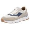 Sneaker RIEKER SPORT, Herren, Gr. 46, creme, hellbeige, jeansblau, Veloursleder, Leder, Lederimitat, casual, Schuhe, Schnürschuh, Halbschuh, Freizeitschuh mit Schaftrandpolsterung
