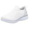 Slip-On Sneaker RIEKER SPORT "Ready2GO", Damen, Gr. 38, weiß, Textil, Lederimitat, unifarben, sportlich, Schuhe, Slipper, Halbschuh, Freizeitschuh mit MemoSoft-Innensohle