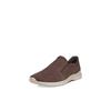 Slipper ECCO "IRVING", Herren, Gr. 47, braun (mokka), Nubukleder, sportlich, Schuhe, Slip on Sneaker, Halbschuh, Freizeitslipper mit Stretcheinsätze