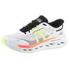 Slip-On Sneaker SKECHERS "MAX CUSHIONING GLIDE-STEP", Herren, Gr. 48, weiß, multi, neon, Textil, Synthetik, kontrastfarbene Details, sportlich, Schuhe, Slipper, Schlupfschuh, für Maschinenwäsche geeignet, schmale Form