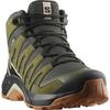 Wanderschuh SALOMON "X-ADVENTURE RECON MID GORE-TEX", Gr. 48, peat, martini olive, oxford tan, Leder, Textil, sportlich, Schuhe, wasserdicht