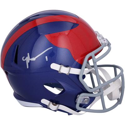 Von Malik Nabers, New York Giants, signierter Riddell 2024 Alternate Speed Replica-Helm Image