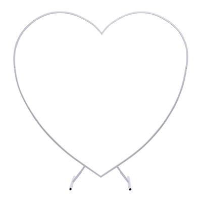 TEMU Modern Wedding Arch Heart Shaped Metal Stand Flowers Balloon Frame Backdrop High-temperature Baking Paint Suitable For Photography Weddings Birthday Parties