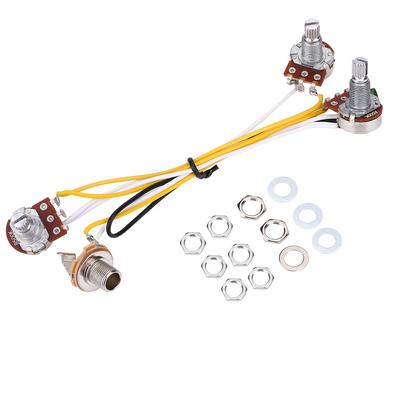 TEMU Electric Guitar Wiring Harness, Guitar Wiring Harness Kit 2 Volume 1 Tone 1 Jack 500k Pots 3 Way For Electric Guitar