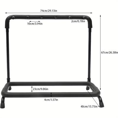 TEMU Compartment Guitar Stand, Universal Multiple Guitar Holder With Adjustable Feet For Acoustic Guitar, Classical Guitar, Acoustic Bass, Electric Guitar, Bass