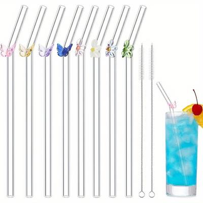 TEMU Reusable Drinking Set 2 Cleaning Brushes Reusable - Bendable For Beverages Parties