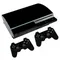 Reine schwarze Farbe Haut Aufkleber Aufkleber Abdeckung für PS3 Fat Konsole und Controller für PS3 Fat Skins Aufkleber Vinyl