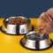 Große Kapazität Hunden apf Edelstahl Haustier Fütterung schale Katzen-und Hundefutter Trinkschale Metall Feeder Schüssel langlebig und billig