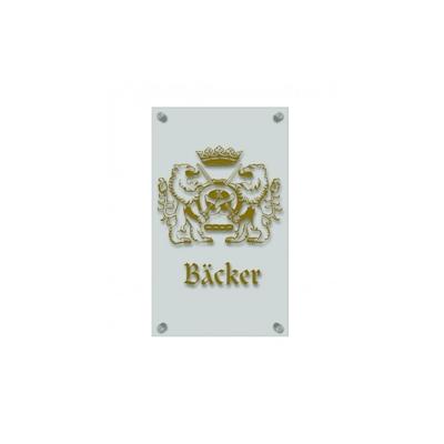 Zunftschild Handwerkerschild - Bäcker - beschriftet auf edler Acryl-Kunststoff-Platte – 309430(Color: weiß) Image