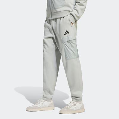 Sporthose ADIDAS SPORTSWEAR "M CE C PNT GD", Herren, Gr. M, N-Gr, grau (wonder silber), Obermaterial: 70% Baumwolle, 30% Polyester, sportlich, Hosen